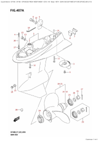 407A - Gear Case ((Df140Bt,Df115Bt,Df100C):(E01,E11)) (407A -    ( (Df140Bt, Df115Bt, Df100C) : (E01, E11) ))