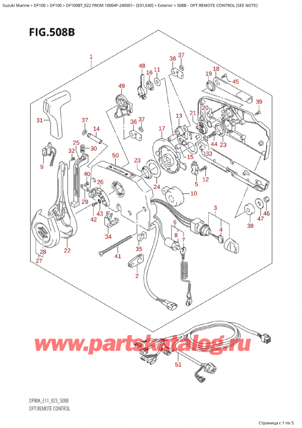 ,   , SUZUKI Suzuki DF100B TL / TX FROM 10004F-240001~  (E01) - 2022  2022 , :   (See Note) / Opt:remote Control (See  Note)