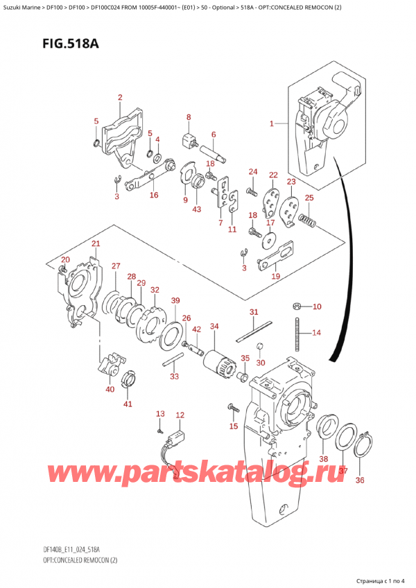 ,   , Suzuki Suzuki DF100C TL / TX FROM 10005F-440001~  (E01 2024), Opt:concealed Remocon (2)