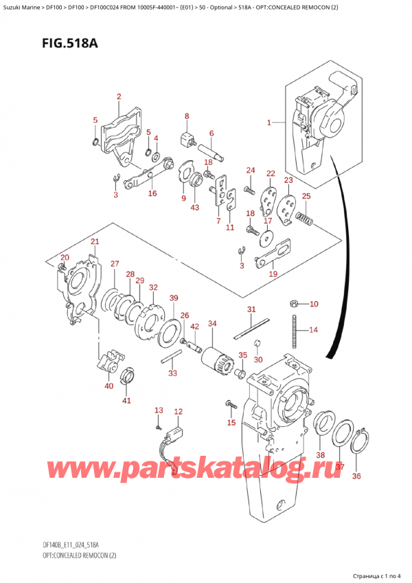  ,    , Suzuki Suzuki DF100C TL / TX FROM 10005F-440001~  (E01 2024)  2024 , Opt:concealed Remocon (2)