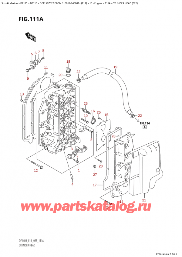 ,  , Suzuki Suzuki DF115B ZS / ZL FROM 11506Z-240001~  (E11) - 2022,    (022)