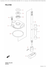210A - Shift  Rod (Df140Bt,Df115Bt,Df115Bss,Df100C) (210A -   (Df140Bt, Df115Bt, Df115Bss, Df100C))