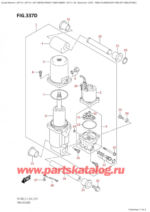  ,   , SUZUKI Suzuki DF115B TL / TX FROM 11506F-440001~  (E11 024)  2024 ,   (Df115Bt, Df115Bz, Df100C)