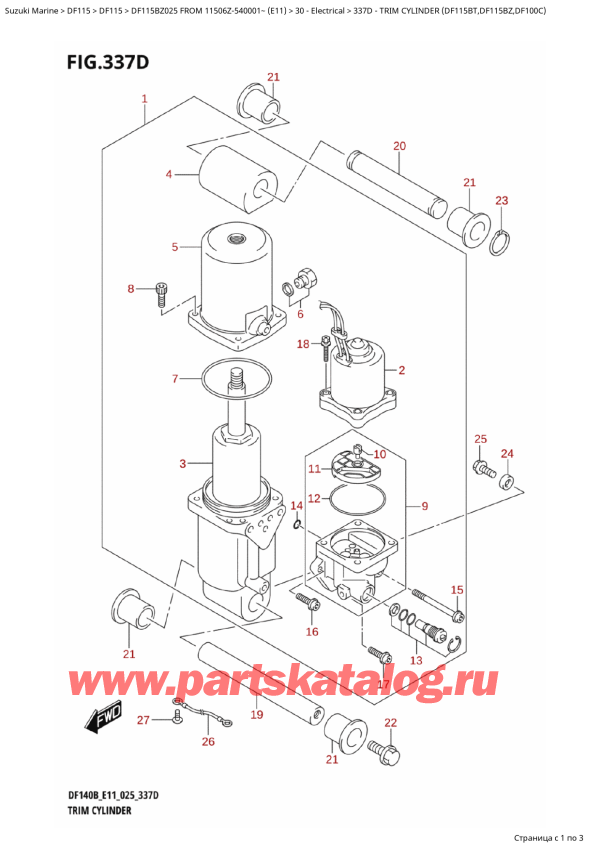 ,    , SUZUKI DF115B ZL / ZX FROM 11506Z-540001~ (E11 025)  2025 ,   (Df115Bt, Df115Bz, Df100C)