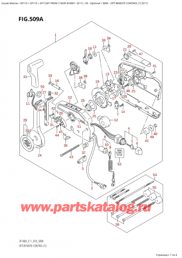   , , Suzuki Suzuki DF115A TS / TL FROM 11503F-810001~  (E11) - 2018, :   (1) (E11)