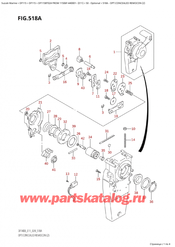 ,   , Suzuki Suzuki DF115B TL / TX FROM 11506F-440001~  (E11 024)  2024 , :  ,   (2)