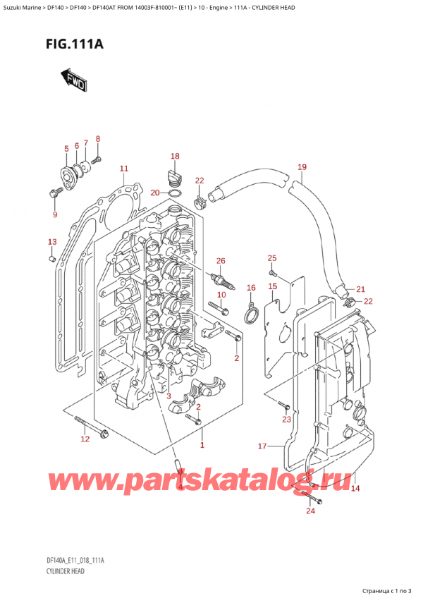  ,   , Suzuki Suzuki DF140A TL / TX FROM 14003F-810001~  (E11) - 2018  2018 ,   