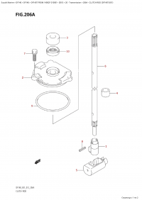 206A - Clutch Rod (Df140T:e01) (206A -   (Df140T: e01))