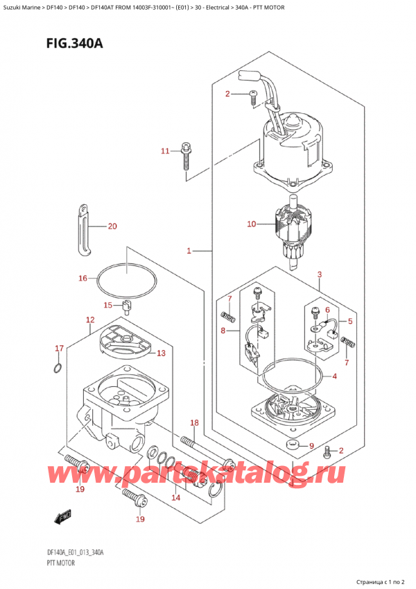 ,    , Suzuki Suzuki DF140AT S / L FROM 14003F-310001~  (E01 013), Ptt Motor