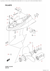 407E - Gear Case ((Df140Bz,Df115Bz):E11) (407E -    ( (Df140Bz, Df115Bz) : E11))