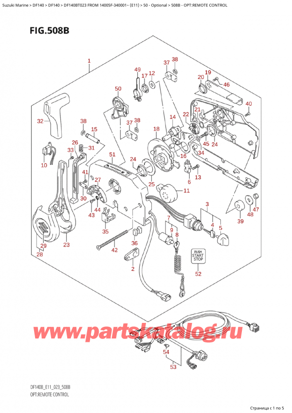  ,   , Suzuki Suzuki DF140B TL / TX FROM 14005F-340001~  (E11) - 2023, Opt:remote Control