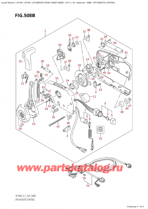  ,  , Suzuki Suzuki DF140B TL / TX FROM 14005F-340001~  (E11) - 2023  2023 , Opt:remote Control