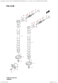 121B  -  Camshaft  (Df150At,Df150Az) (121B - ����������������� ��� (Df150At, Df150Az))