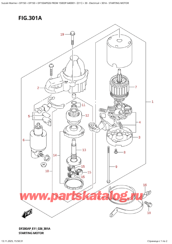   ,   , Suzuki DF150AP L / X FROM 15003P-640001~  (E11 026)  2026 ,  