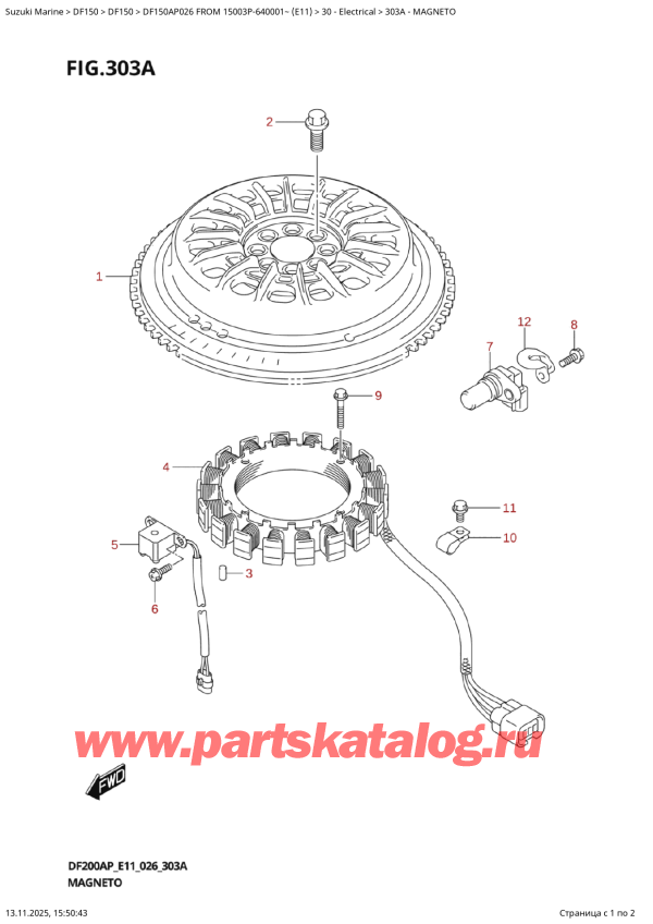   ,    , Suzuki DF150AP L / X FROM 15003P-640001~  (E11 026), 