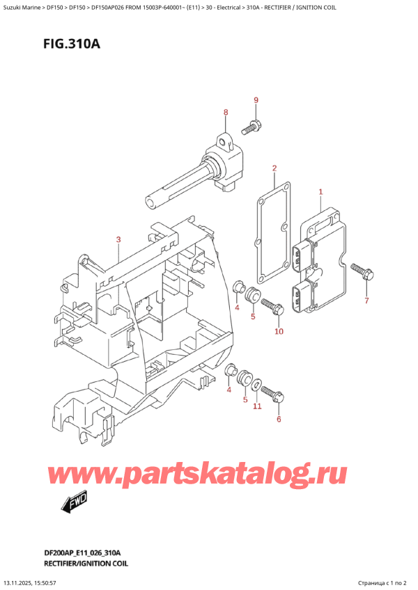  ,    , SUZUKI DF150AP L / X FROM 15003P-640001~  (E11 026)  2026 ,  /  