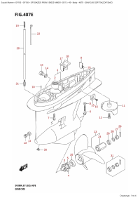 407E - Gear Case (Df175Az,Df150Az) (407E -    (Df175Az, Df150Az))