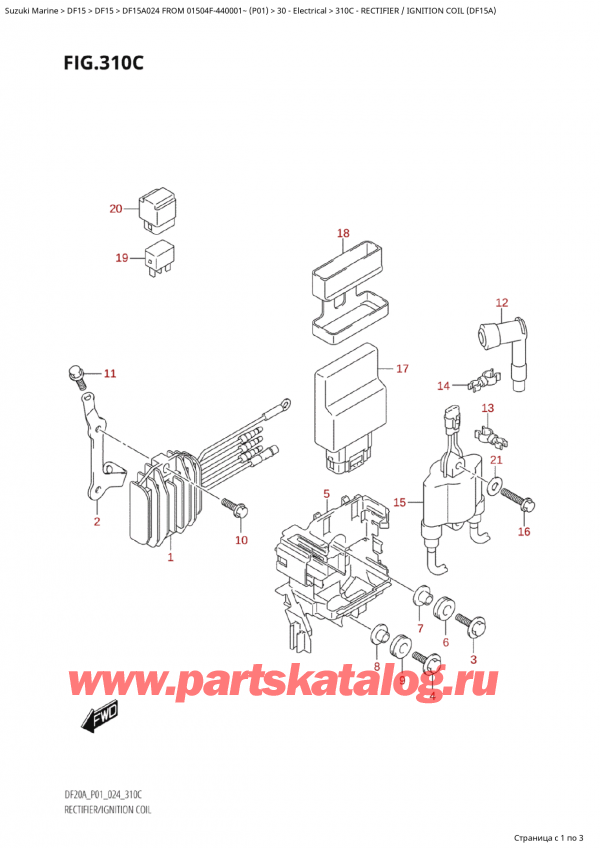  ,    , SUZUKI Suzuki DF15A S / L FROM 01504F-440001~  (P01 024)  2024 ,  /   (Df15A)