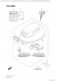 420H  -  Engine Cover ((Df15A,Df15Ar,Df15At):(022,023)) (420H -   () ( (Df15A, Df15Ar, Df15At) : (022, 023) ))