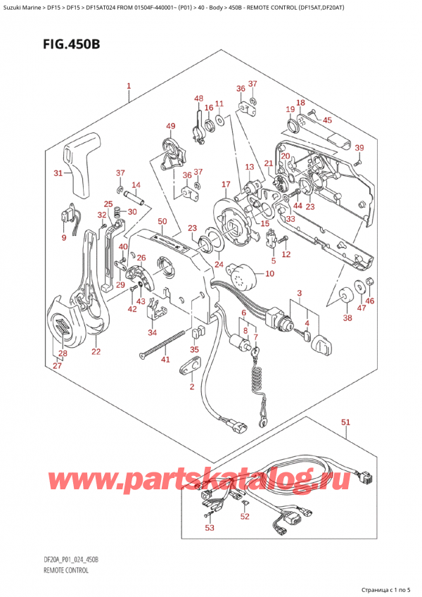  ,   , Suzuki Suzuki DF15AT S / L FROM 01504F-440001~  (P01 024)  2024 ,   (Df15At, Df20At)