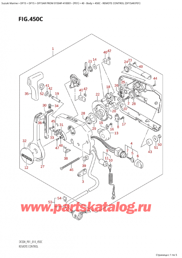  ,    , Suzuki Suzuki DF15A RS / RL FROM 01504F-410001~ (P01) - 2014  2014 , Remote Control (Df15Ar:p01)