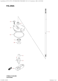 206A  -  Clutch  Rod (206A -  )