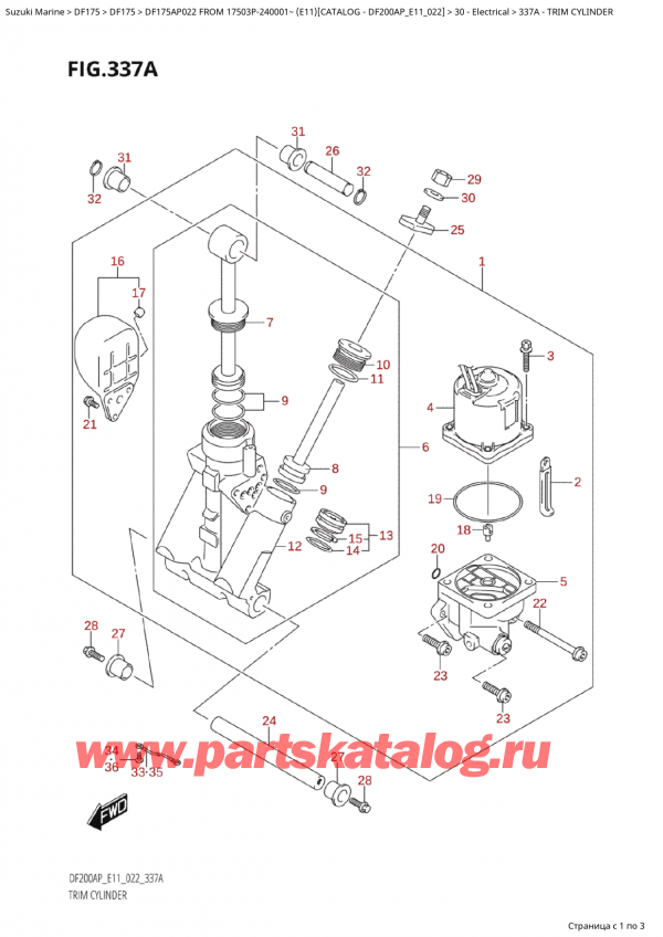 ,   , Suzuki Suzuki DF175AP L / X FROM 17503P-240001~  (E11) - 2022  2022 ,  