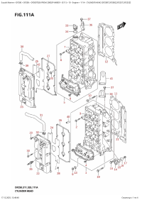 111A  -  Cylinder  Head  (Df200T,Df200Z,Df225T,Df225Z) (111A - ������� ����� �������� (Df200T, Df200Z, Df225T, Df225Z))