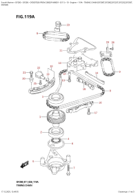 119A  -  Timing  Chain  (Df200T,Df200Z,Df225T,Df225Z,Df250T, (119A - �������������� ���� (Df200T, Df200Z, Df225T, Df225Z, Df250T,)