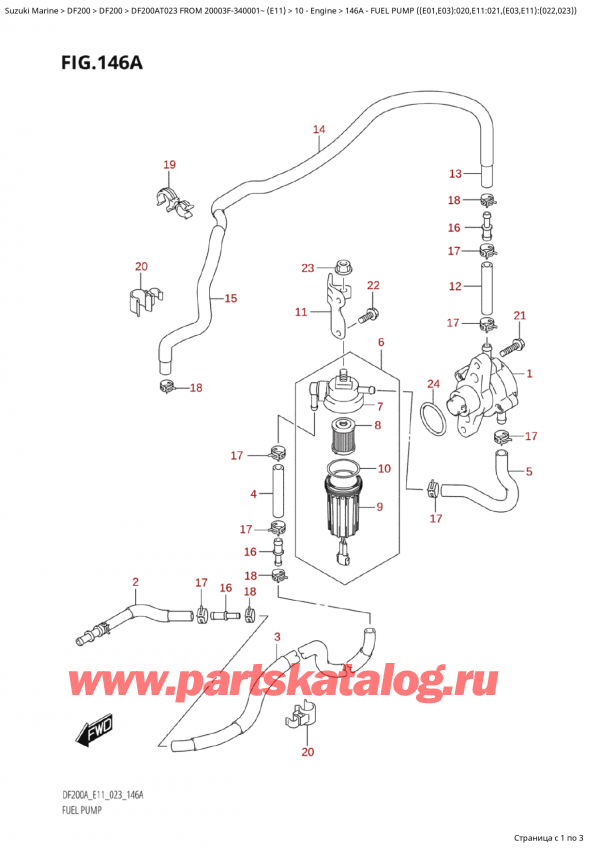   ,   , Suzuki Suzuki DF200A TL / TX FROM 20003F-340001~  (E11) - 2023,   ( (E01, E03) : 020, E11: 021, (E03, E11) : (022, 023) )