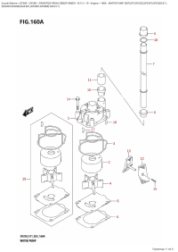 160A  -  Water  Pump  ((Df225T,Df225Z,Df250T,Df250Z):E11, (160A -   ( (Df225T, Df225Z, Df250T, Df250Z) : E11,)