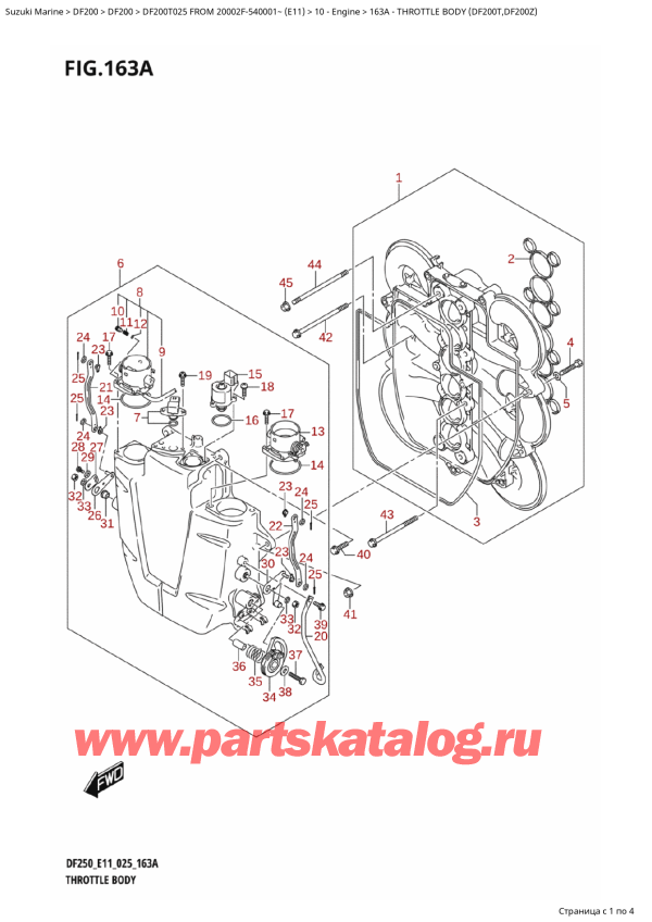  ,   , Suzuki DF200T X / XX FROM  20002F-540001~ (E11 025)  2025 ,   (Df200T, Df200Z)
