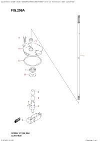 206A  -  Clutch  Rod (206A - ���� ���������)