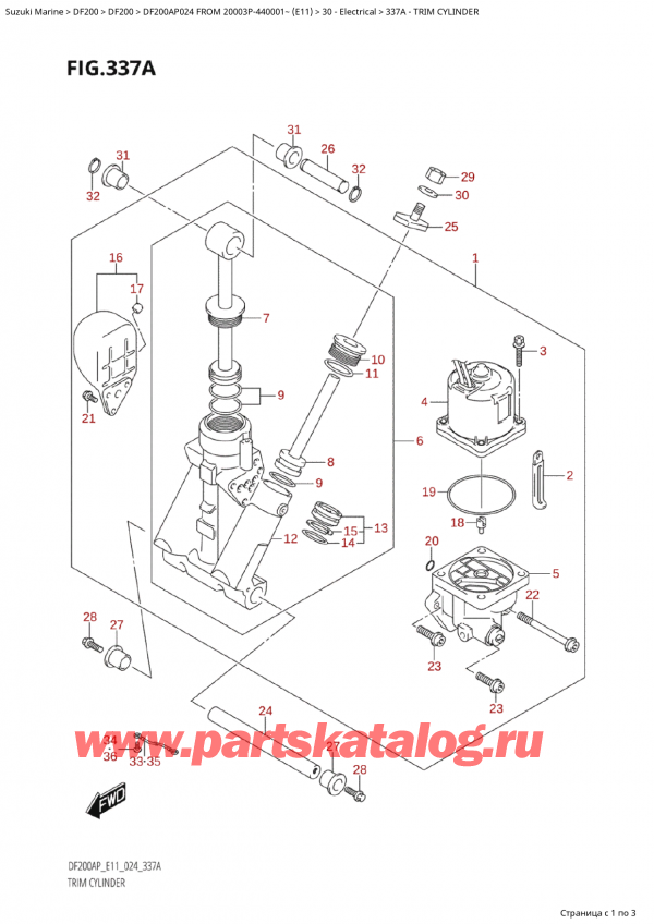  ,    , Suzuki Suzuki DF200AP L / X FROM 20003P-440001~  (E11 024)  2024 ,  