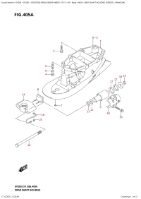 405A  -  Drive  Shaft  Housing  (Df200T:l-Transom) (405A - ������ ���� �������� (Df200T: l-Transom))