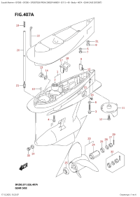 407A  -  Gear  Case  (Df200T) (407A - ������ ������� ������� (Df200T))