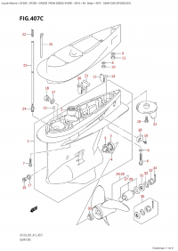 407C - Gear Case (Df200Z:e01) (407C -    (Df200Z: e01))