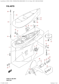 407D  -  Gear  Case  (Df200Z) (407D - ������ ������� ������� (Df200Z))