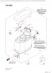 420C - Engine Cover  ((Df200T,Df200Z):(022,023)) (420C -   () ( (Df200T, Df200Z) : (022, 023) ))