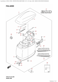 420D - Engine Cover ((Df200T,Df200Z):025) (420D -   () ( (Df200T, Df200Z) : 025))