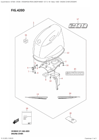 420D  -  Engine  Cover  (Df200Ap) (420D - ������ ��������� (�����) (Df200Ap))
