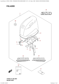 420D  -  Engine  Cover  (Df200At,Df200Az) (420D - ������ ��������� (�����) (Df200At, Df200Az))