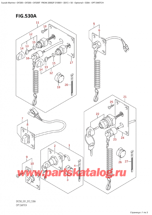  ,    , Suzuki Suzuki DF200Z X / XX FROM 20002Z-310001~  (E01 013)  2013 , : 
