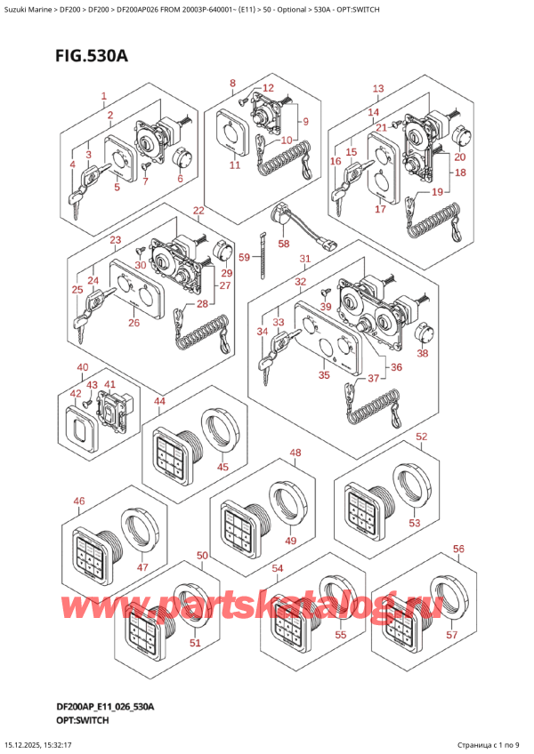 �������������, �� �������� �����, ������ DF200AP L / X FROM 20003P-640001~ (E11 026) ������ 2026 ����, Opt:switch - �����: �������������