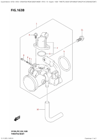 163B  -  Throttle  Body  (Df9.9Br,Df15Ar,Df15At,Df20Ar,Df20At) (163B - �������� ���� (Df9.9Br, Df15Ar, Df15At, Df20Ar, Df20At))