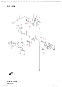 206B  -  Clutch  Rod  (Df9.9Br,Df15Ar,Df15At,Df20Ar,Df20At) (206B - ���� ��������� (Df9.9Br, Df15Ar, Df15At, Df20Ar, Df20At))