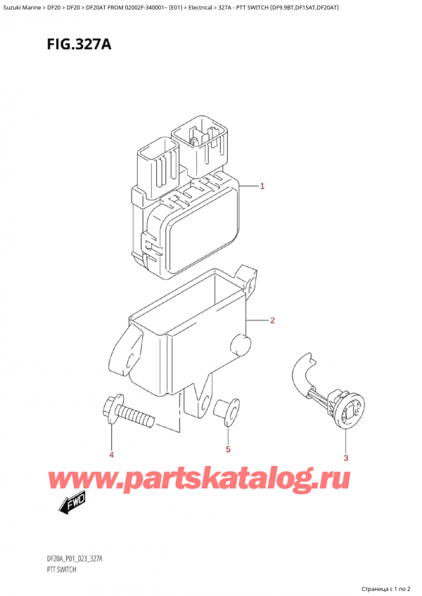 ,    , Suzuki Suzuki DF20A TS / TL FROM 02002F-340001~ (E01) - 2023  2023 , Ptt Switch (Df9.9Bt,Df15At,Df20At)