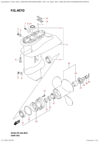 407D  -  Gear  Case  (Df15At,Df20Ar,Df20At,Df20Ath) (407D - ������ ������� ������� (Df15At, Df20Ar, Df20At, Df20Ath))