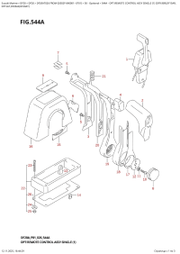 544A  -  Opt:remote  Control  Assy  Single  (1) (Df9.9Br,Df15Ar, (544A - ������������� ���������� � �����, ��������� (1) (Df9.9Br, Df15Ar,)