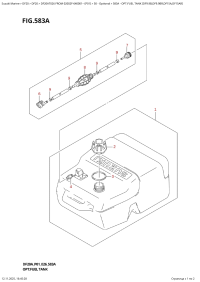 583A  -  Opt:fuel  Tank  (Df9.9B,Df9.9Br,Df15A,Df15Ar) (583A - �����: ��������� ��� (Df9.9B, Df9.9Br, Df15A, Df15Ar))